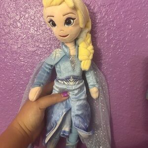 Disney Frozen Elsa Plush Toy - Blue and Cream